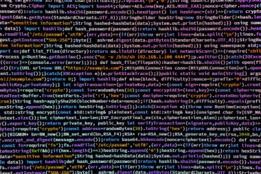 Resim veri şifreleme ile ilgili kod kırpma sözdizimi içeren bir kodlama ortamı Python veya C 'sini gösterir