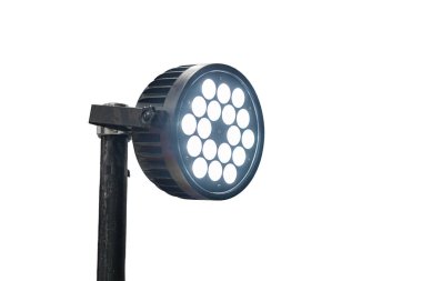 Bal peteği desenli modern ışık deseni, bir direğe ya da ayakta monte edilmiş, beyaz-beyaz bir ayar Yansıtıcı yüzey, üç boyutlu yapı ve ön-odaklı ürün odaklı perspektif