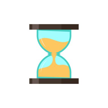 Kum saati vektörü. Düz stil kum saati çizimi