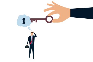 İş desteği ya da sorunun çözülmesine yardım etmek, iş adamının başarı anahtarının elinde tutulmasına yardımcı olacak bir anahtar deliği olarak düşünmesi