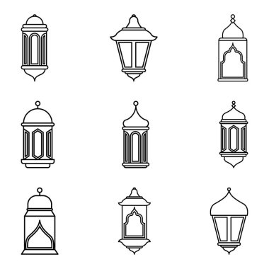 Arabic traditional Ramadan Kareem eastern lanterns garland.