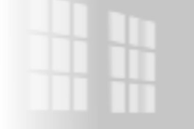 Shadow overlay effect. Window natural shadow overlay effect on white texture background