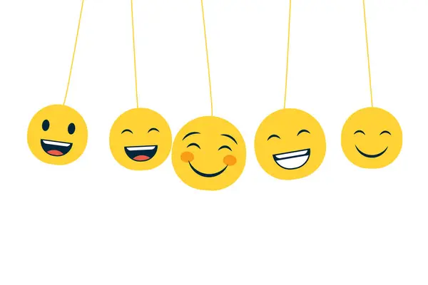 Mutlu dünya gülümseme günü Arkaplanda emoji kompozisyonu.