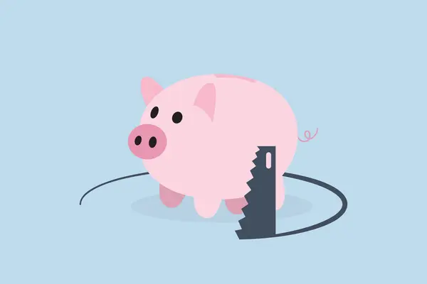 Finansal hata, zengin pembe domuz kumbarası para çalmak için zeminin altında testereyle doğranır..