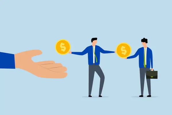 Maaştan maaşa yaşayan yorgun işadamı bir dolar parayı alıp alacaklısının borcunu kapatmak için kullanır..