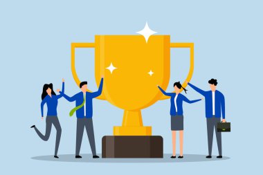 Takım başarısı, mutluluk başarısı iş adamları ve kadınlar kupa kupası kazanıyor..