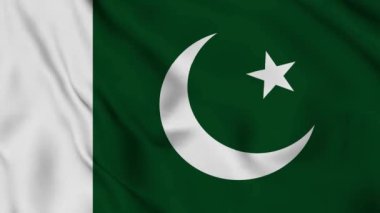 Pakistan 'ın Basit Ulusal Bayrağının 4k Canlandırması