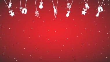 Animasyon Mutlu Noeller ve fotokopi alanı ile Mutlu Yıllar arkaplanı.