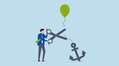 Hükümet vergi politikasını yükseltme, iş adamı ve hükümet lideri animasyonu, balonu 