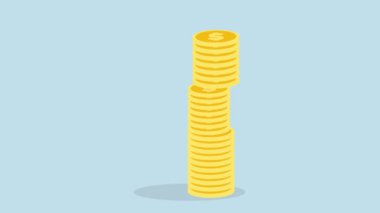 Finansal amaç, iş adamının animasyonu zor bir tırmanış halatıyla madeni para yığınının tepesine ulaşmaya çalışmak..