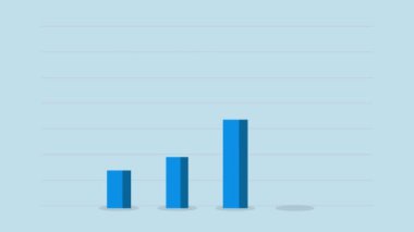 Para teşviki sonrası ekonomik iyileşme, iş adamı yöneticisinin 4k animasyonu kar bar çizelgesi sulama bu yıl büyüyor.