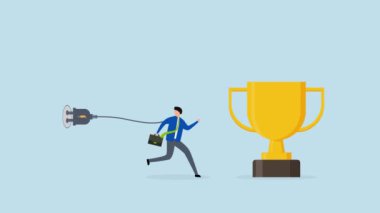 Bir başarıya ulaşmak için çok çabalayan ama limitlerle başarısız olan iş adamının 4k animasyonu için çok uğraş..