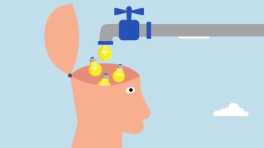 İş kararları, iş adamlarının 4k animasyonu...... meditasyon yapmak, zar atmak...... gerçek, yanlış ya da soru işaretinin sonuçlarını düşünmek..