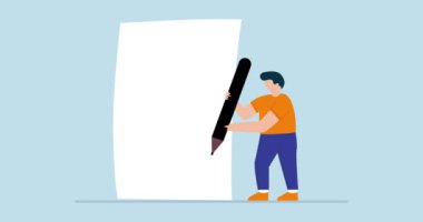 İş anlaşmasının 4k animasyonu, anlaştık. Dolma kalem kullanan işadamı ya da müvekkil evraklarda imzasını atıyor..