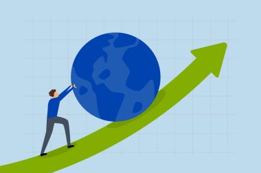 Dünya ekonomisini ilerleten işadamı, dünyayı yükselen grafiğe çıkarmak için azami çaba sarf ediyor..