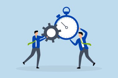 Verimlilik veya verimlilik, İşadamı verimliliği saat zamanlayıcısı ve dişli dişli dişliyi birleştirerek optimize eder.