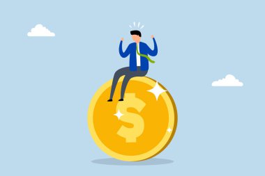 Para kararını düşünürken iş yatırımcısı, paralarını ayırmak için en iyi yerleri düşünüyor..