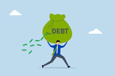 Borç yükü, borç batağındaki işadamı içi banknotlarla dolu büyük bir para çantası taşımaya çalıştı ama sonunda para kaybetti..