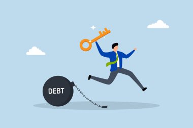 Borçsuz, neşeli girişimci borç zincirlerinden kurtulduktan sonra altın anahtarı kapıyor.. 