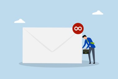 Yoğun e-posta aşırı yükleme, umutsuz umutsuz girişimci Gelen kutusu okunmamış mesajlarla dolu. 