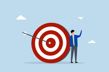 Girişimci hedefini okçuluk hedefi üzerine ok darbesiyle vuruyor.. 