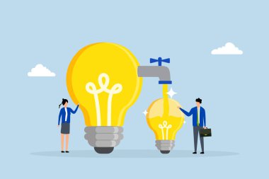 Fikir paylaşımı, iş adamları fikri yeni ampullere aktarıyor.