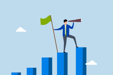 Sonraki hedefi görmek için vizyon, girişimci yukarı doğru yükselen bir hedef arıyor. 