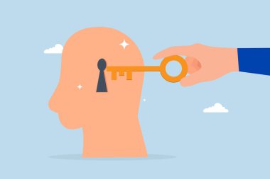 Gerçek potansiyelin kilidini aç, girişimci eli insan zihnine potansiyeli salmak için altın anahtarı yerleştiriyor.. 