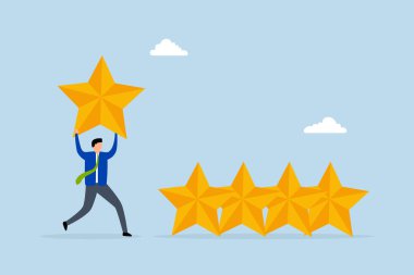 Kullanıcı deneyimi, iş adamı sarı yıldızı 5 yıldız puanına ekliyor..