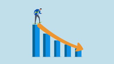 Ekonomik çöküşe hazır olun, kaykaylı 4k animasyon finansal bir tabloya girmeye hazırlanıyor..