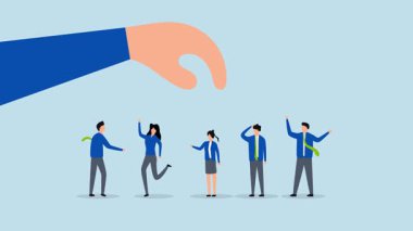 Açık pozisyon için aday seçilirken, büyük girişimcinin 4k animasyonu iş başvurusu havuzundan kazananı seçmek için HR 'yi seçti