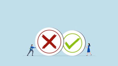 Artılar ve eksiler, 4k animasyon işi bireyleri büyük avantajlar ve dezavantajlar taşıyor, doğru ve yanlış semboller.