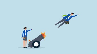 Antrenörlük kariyer ilerlemesini hızlandırıyor, 4K animasyonu iş adamını ateşliyor.