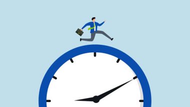 Zaman tükeniyor, acele girişimcinin 4k animasyonu hızla tükeniyor zaman daralıyor..