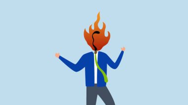 Burnout bunalıma ve yanan kibrit çöplü iş adamlarının 4k animasyonuna neden olduğunu vurguladı..