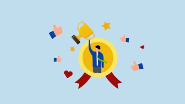 Ayın çalışanı ödüllü, 4k animasyonlu başarılı iş adamı ödülü sahibi..