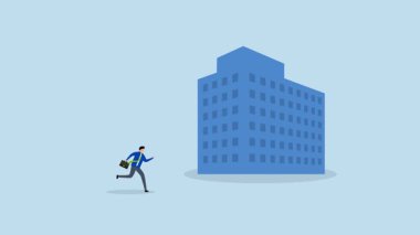 Çalışanlar ofise gelsin, iş adamlarının 4k animasyonu iş yerine iş görüşmesi ya da çalışma için gelsin..