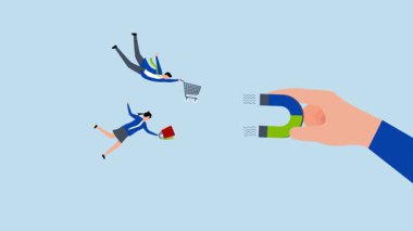 Müşteri mıknatısı, mağaza sahibi müşteri çekmek için at nalı mıknatısı kullanır