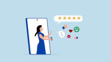 Müşteri tecrübesi, mobil deneyimli bir kadın....