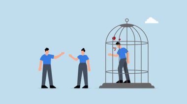 Zehirli patron, kızgın müdür yakalandı ve ekip dışarıda barışçıl bir şekilde iş tartışıyor..