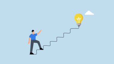 İş dünyasının yaratıcılığı, iş adamı elektrik hattında yürümeye başlar..