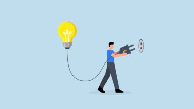 Sorun çözme fikri, iş lideri elektrik kavramını ampul aydınlatmasıyla birleştirdi.