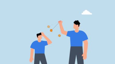 İşyeri sahibi çalışanlarını hipnotize etmek için bir saat kullanıyor..