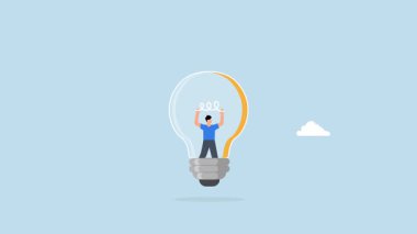 Girişimcilik, iş adamı ampulü tamir etmeye gider