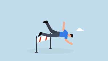 Hüsrana uğramış iş adamı engelin üzerinden atlayıp yere düşmez..