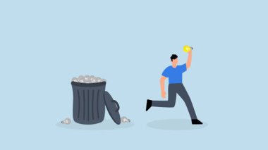 Hüsrana uğramış iş adamı ampul fikrini çöpe attı.