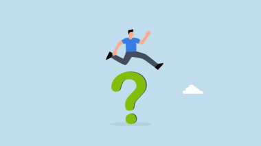 İş sorununu çözme çözümü, girişimci büyük soru işareti üzerinde sıçradı.