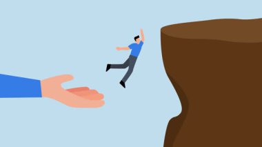 İş adamı uçuruma ulaşmak için devin elinden atladı..