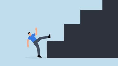 Girişimci büyük basamakları tırmanmak için gayret sarf ediyor..