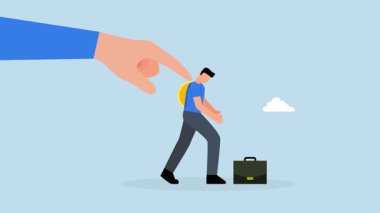 İşverenin eli iş adamını motive etmek için para yerleştirir.